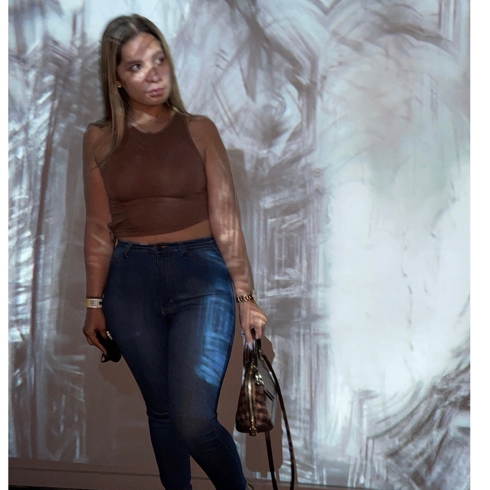 Naked Wardrobe X Lori Harvey Side Knot Ribbed Tank